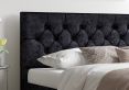 Rimini Ottoman Ebony Mirazzi Velvet Single Bed Frame Only