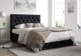 Rimini Ottoman Ebony Mirazzi Velvet Single Bed Frame Only