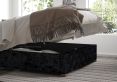 Rimini Ottoman Ebony Mirazzi Velvet Single Bed Frame Only