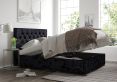 Rimini Ottoman Ebony Mirazzi Velvet Compact Double Bed Frame Only