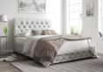 Rimini Ottoman Silver Mirazzi Velvet Compact Double Bed Frame Only