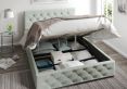 Rimini Ottoman Pastel Cotton Eau De Nil Double Bed Frame Only
