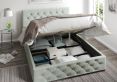 Rimini Ottoman Pastel Cotton Eau De Nil Single Bed Frame Only