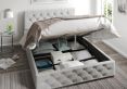 Rimini Ottoman Pastel Cotton Storm Single Bed Frame Only