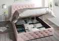 Rimini Ottoman Pastel Cotton Tea Rose Single Bed Frame Only