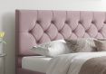 Rimini Ottoman Plush Velvet Blush Single Bed Frame Only