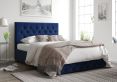 Rimini Ottoman Plush Velvet Navy Single Bed Frame Only