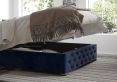 Rimini Ottoman Plush Velvet Navy Single Bed Frame Only