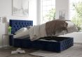 Rimini Ottoman Plush Velvet Navy Single Bed Frame Only