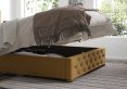 Rimini Ottoman Plush Velvet Ochre Compact Double Bed Frame Only