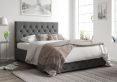 Rimini Ottoman Plush Velvet Steel Bed Frame Only