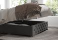 Rimini Ottoman Plush Velvet Steel Single Bed Frame Only