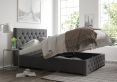 Rimini Ottoman Plush Velvet Steel Single Bed Frame Only