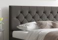 Rimini Ottoman Charcoal Saxon Twill Compact Double Bed Frame Only