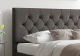 Rimini Ottoman Charcoal Saxon Twill Compact Double Bed Frame Only