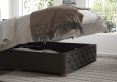 Rimini Ottoman Charcoal Saxon Twill Compact Double Bed Frame Only