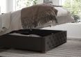 Rimini Ottoman Charcoal Saxon Twill Single Bed Frame Only