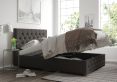 Rimini Ottoman Charcoal Saxon Twill Compact Double Bed Frame Only