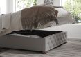 Rimini Ottoman Grey Saxon Twill Single Bed Frame Only