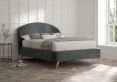 Lunar Upholstered Bed Frame - Compact Double Bed Frame Only - Savannah Ocean