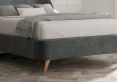 Lunar Upholstered Bed Frame - Compact Double Bed Frame Only - Savannah Ocean