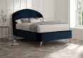 Lunar Upholstered Bed Frame - King Size Bed Frame Only - Velvet Navy