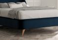 Lunar Upholstered Bed Frame - King Size Bed Frame Only - Velvet Navy