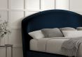 Lunar Upholstered Bed Frame - Double Bed Frame Only - Velvet Navy