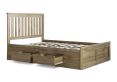 Madison Oak Finish 4 Drawer Wooden Double Bed Frame Only