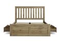 Madison Oak Finish 4 Drawer Wooden Double Bed Frame Only