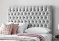 Madison East Upholstered Naples Silver Ottoman Double Base And Headboard Only
