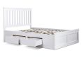 Madison White 4 Drawer Wooden Double Bed Frame Only