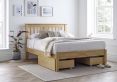 Malmo Oak Finish Wooden Bed Frame - King Size Bed Frame Only