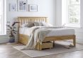 Malmo Oak Finish Wooden Bed Frame - King Size Bed Frame Only