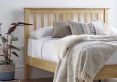 Malmo Oak Finish Wooden Bed Frame - Double Bed Frame Only