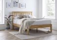 Malmo Oak Finish Wooden Bed Frame - King Size Bed Frame Only