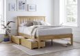 Malmo Oak Finish Wooden Bed Frame - King Size Bed Frame Only