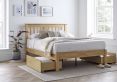 Malmo Oak Finish Wooden Bed Frame - King Size Bed Frame Only