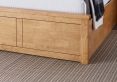 Malmo New Oak Finish Wooden Ottoman Storage Bed - Double Ottoman Only