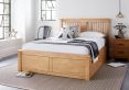 Malmo New Oak Finish Wooden Ottoman Storage Bed - Double Ottoman Only