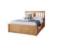 Malmo New Oak Finish Wooden Ottoman Storage Bed - Compact Double Ottoman Only
