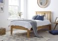 Malmo Oak Finish Solo Wooden Bed Frame - Single Bed Frame Only