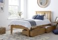 Malmo Oak Finish Solo Wooden Bed Frame - Single Bed Frame Only