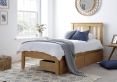 Malmo Oak Finish Solo Wooden Bed Frame - Single Bed Frame Only