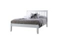 Malmo White Wooden Bed Frame - Compact Double Bed Frame Only