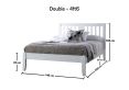 Malmo White Wooden Double Bed Frame Including 1 Pair of Underbed Drawers