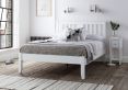 Malmo White Wooden Bed Frame - Double Bed Frame Only