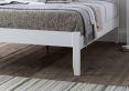 Malmo White Wooden Bed Frame - Compact Double Bed Frame Only