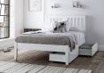 Malmo White Wooden Bed Frame - Compact Double Bed Frame Only