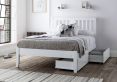 Malmo White Wooden Bed Frame - Compact Double Bed Frame Only